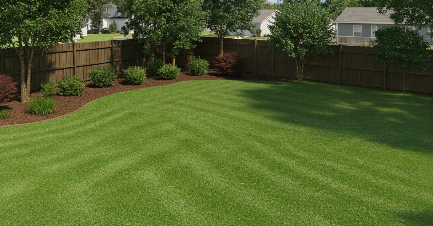 Plain backyard before studio installation